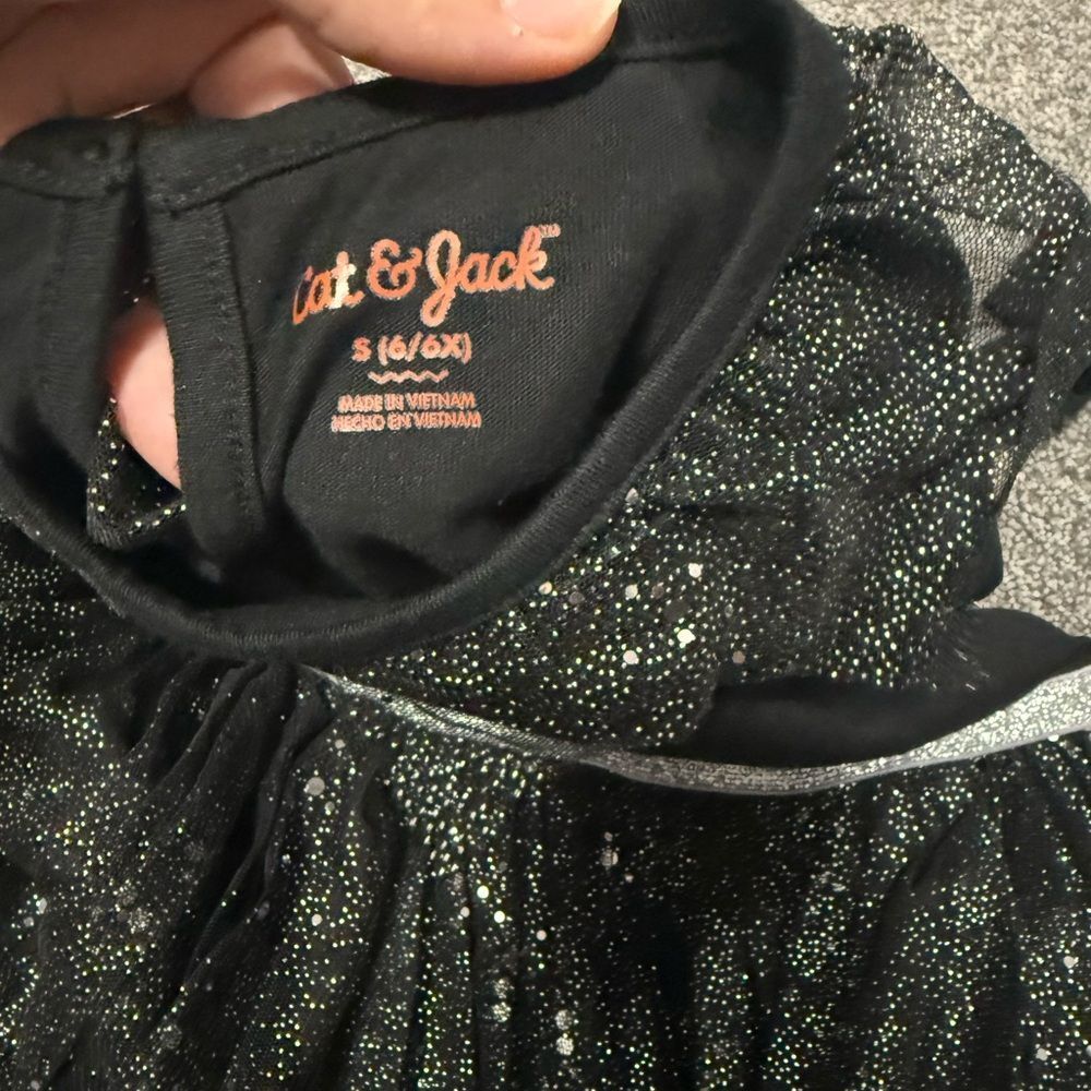 Cat & Jack Sparkling Black Tulle Dress Sz S/6 - Picture 7 of 7